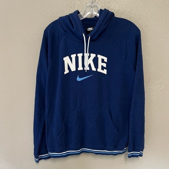 Nike blue and white collegiate hoodie GUC size medium - Picture 2 of 7